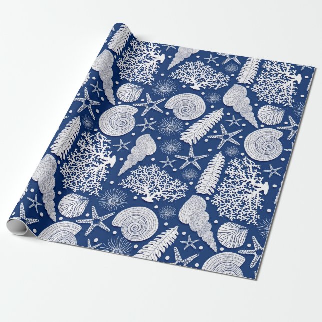 Papier Cadeau Motif Marin (Déroulé)