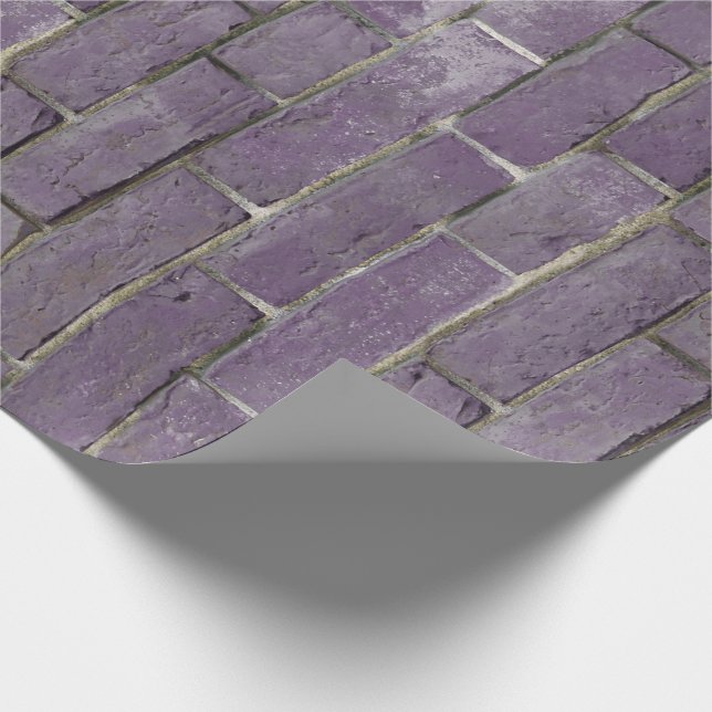 Papier Cadeau Motif mauve en briques (Coin)