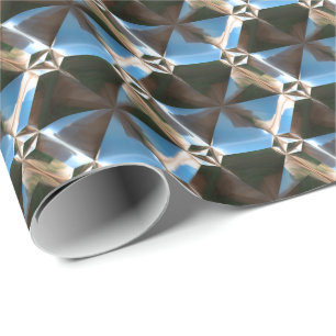 Papier Cadeau Motif métallique Sci-Fi 7 Options de papier d'emba