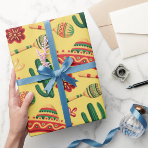 Papier Cadeau Motif mexicain Cinco De Mayo