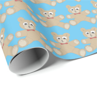 Papier Cadeau Motif mignon d'ours de nounours