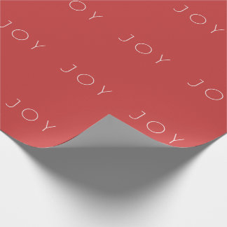 Papier Cadeau Motif minimaliste de typographie Red Joy