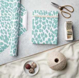 Papier Cadeau Motif Mint Leopard