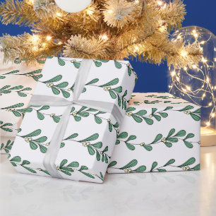 Papier Cadeau Motif Mistletoe