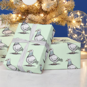 Papier Cadeau Motif moderne design Pigeon tendance