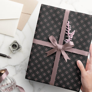 Papier Cadeau Motif moderne élégant noir et rose clair