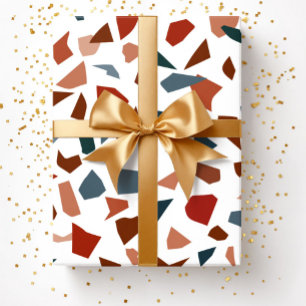 Papier Cadeau Motif moderne en marbre de terrazzo abstrait