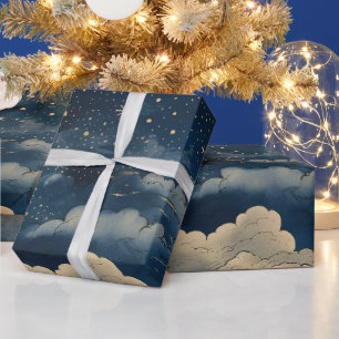 Papier Cadeau Motif moderne étoilé