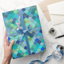 Motif mosaïque marocaine bleu aqua