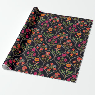 Papier Cadeau motif mughal Kani Look ornement motif multi-colo