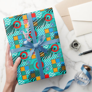 Papier Cadeau Motif multicolore créatif abstrait moderne