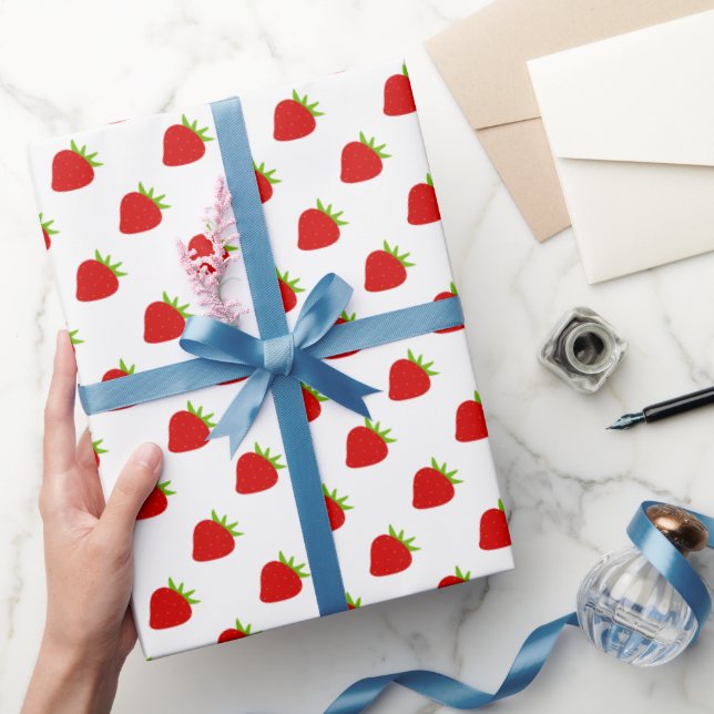 Papier Cadeau Motif mûre fraise (Cadeaux)