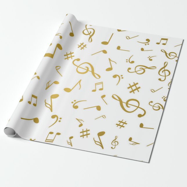 Papier Cadeau Motif musical (Déroulé)