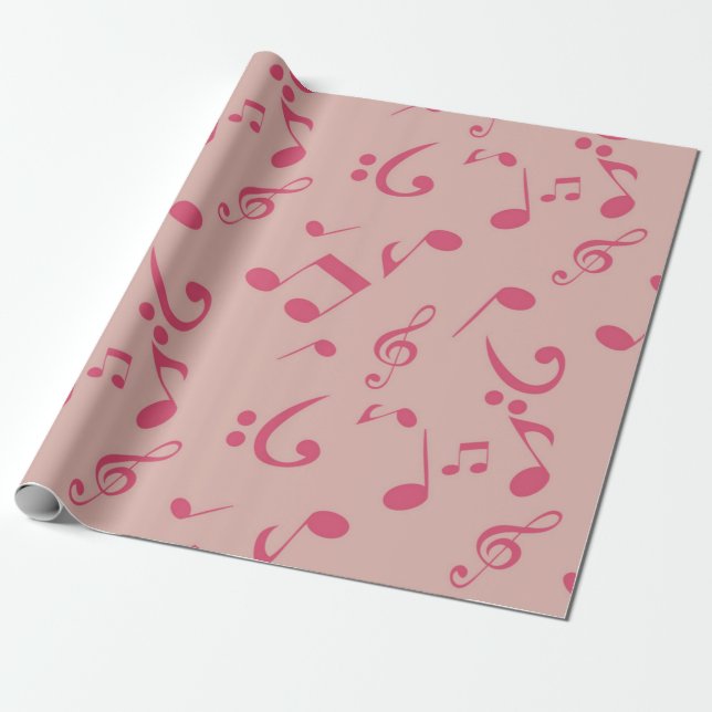 Papier Cadeau Motif musical (Déroulé)