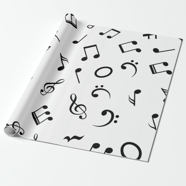 Papier Cadeau Motif musical (Déroulé)