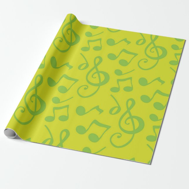 Papier Cadeau Motif musical (Déroulé)