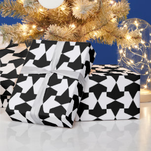 Papier Cadeau Motif musulman noir et blanc classique