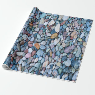 PAPIER CADEAU MOTIF NATURE BLUE STONES