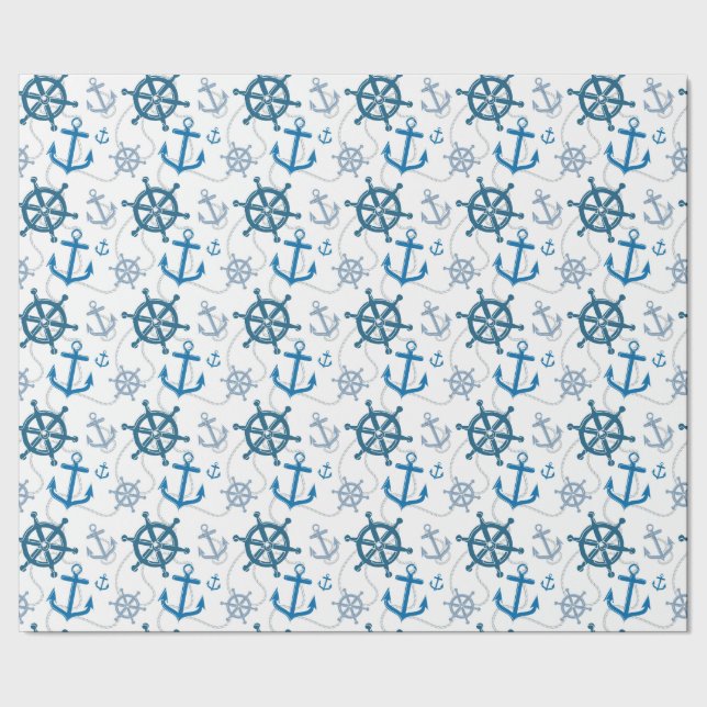 Papier Cadeau Motif nautique (Couture)