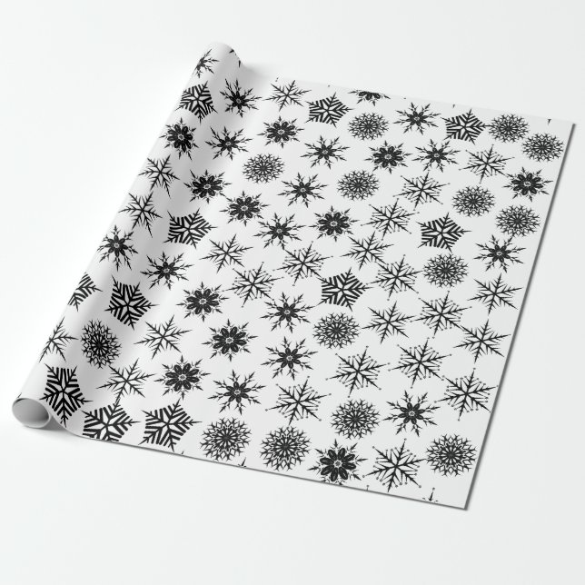 Papier Cadeau Motif noir et blanc (Déroulé)