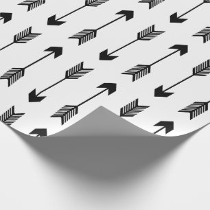 Papier Cadeau Motif noir et blanc de flèches