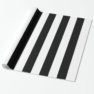 Papier Cadeau Motif noir et blanc de rayures de zèbre