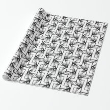 Papier cadeau Motif noir noir minimaliste Funky