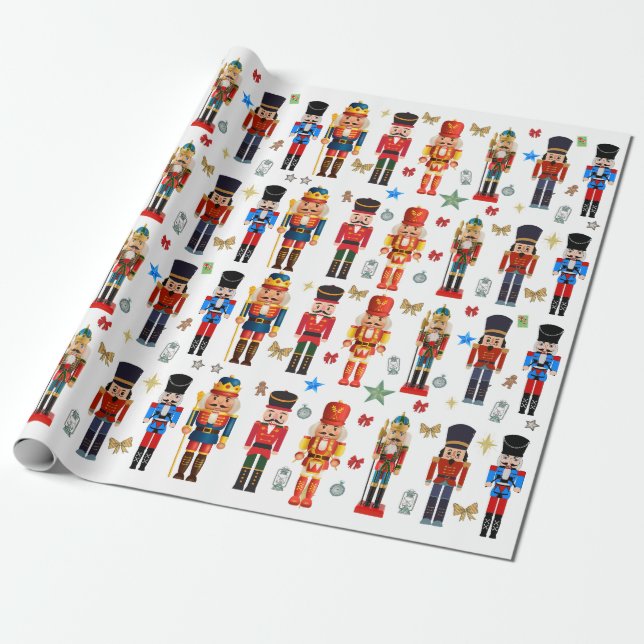Papier Cadeau motif Nutcracker mignon (Déroulé)