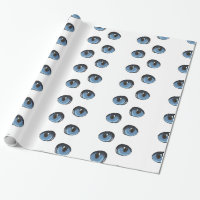 Motif oculaire de chat bleu