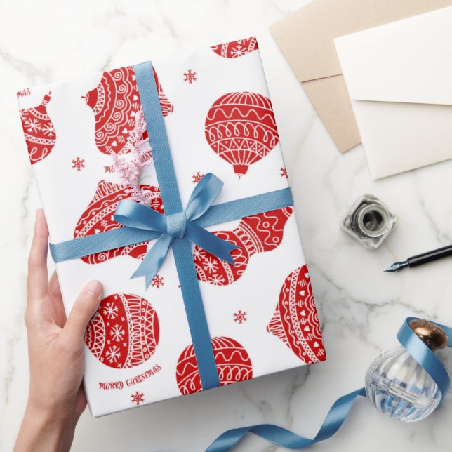 Papier Cadeau Motif ornement de Noël (Cadeaux)