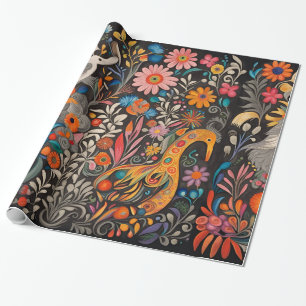 Papier Cadeau Motif Otomi couleur Whimsical