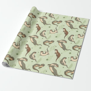 Papier Cadeau Motif Otter