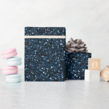 Motif Pailleté Bleu Denim Cool