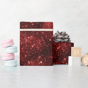 Papier Cadeau Motif Pailleté Rouge Rubis Clair