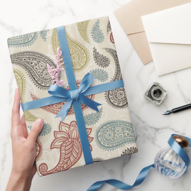 Papier Cadeau Motif Paisley  (Cadeaux)