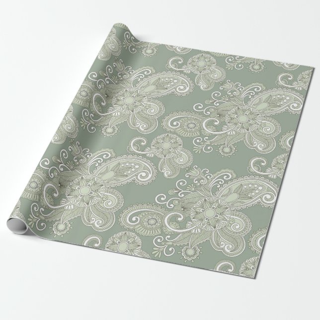 Papier Cadeau Motif Paisley/Jambon (Déroulé)