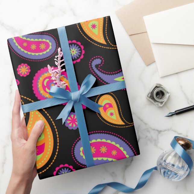 Papier Cadeau Motif Paisley sans couture Coloré (Cadeaux)