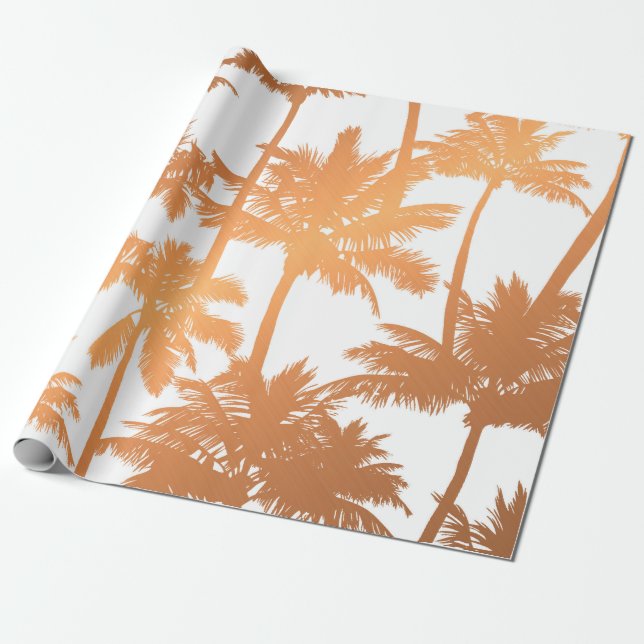 Papier Cadeau Motif Palm Tree (Déroulé)
