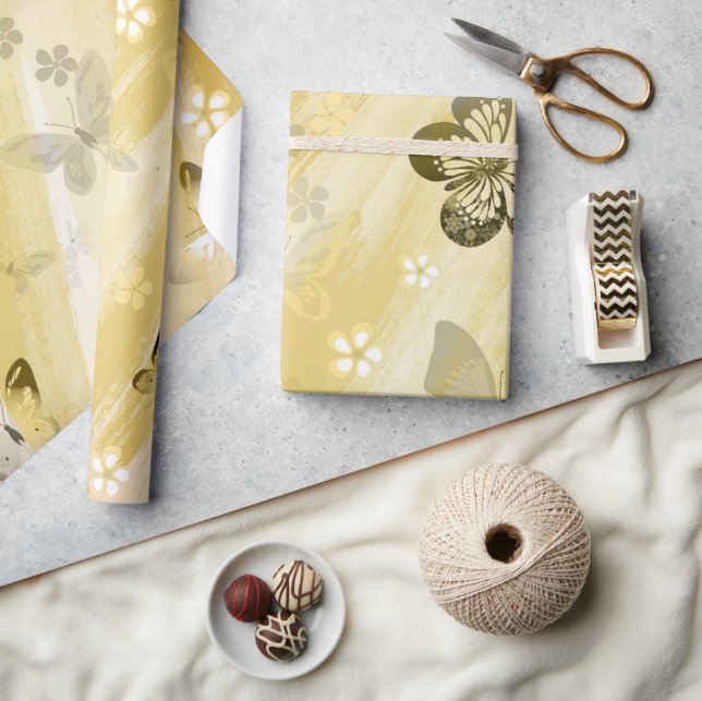 Papier Cadeau Motif papillon 10 (Artisanat)