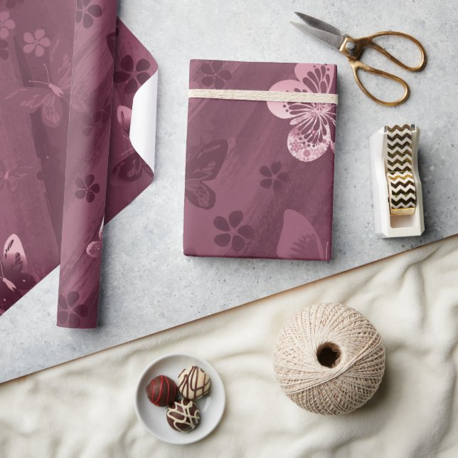 Papier Cadeau Motif Papillon 16 (Artisanat)