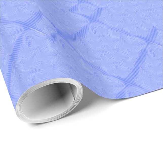Papier Cadeau Motif papillon bleu (Coin rond)
