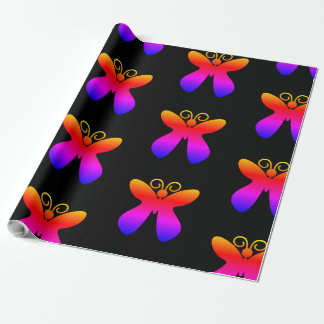 Papier Cadeau Motif papillon multicolore
