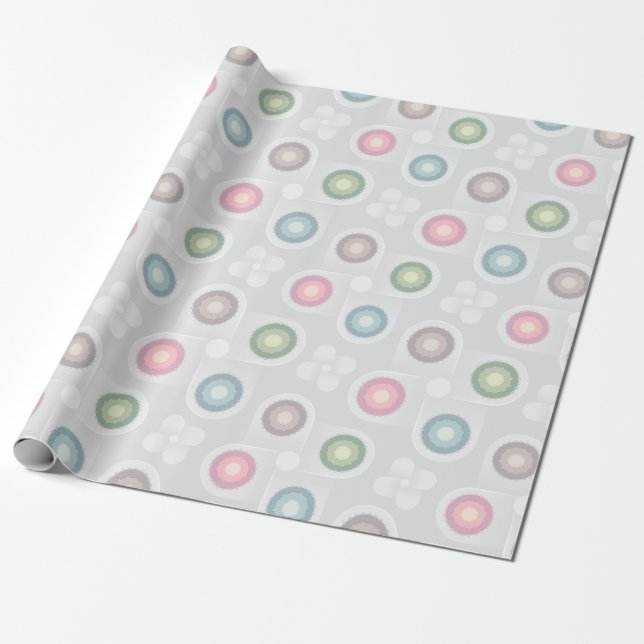 Papier Cadeau Motif Pastel Circle (Déroulé)