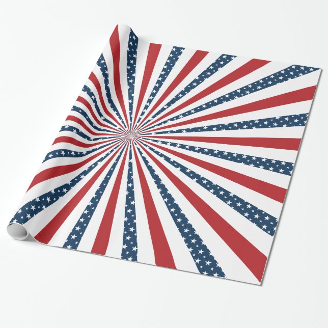 Papier Cadeau Motif patriotique (Déroulé)