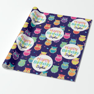 Papier Cadeau Motif personnalisé des filles pour l'anniversaire 