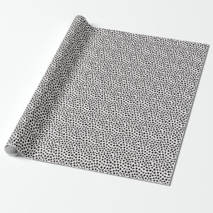 Papier Cadeau Motif pointé noir et blanc