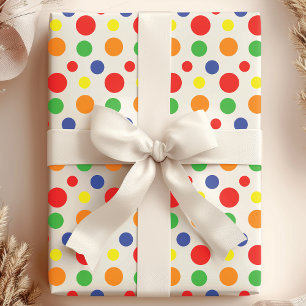 Papier Cadeau Motif Pois principal Rainbow