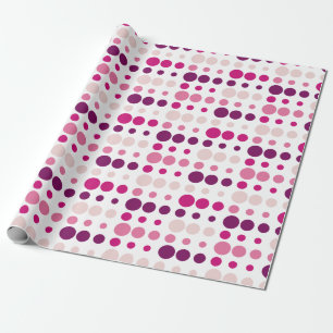 Papier Cadeau Motif Pois rose et violet