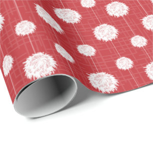 Papier Cadeau Motif Pom Pom Pom-pom girl rouge