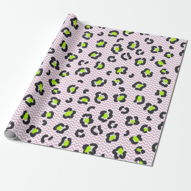 Papier Cadeau motif poster de animal (Déroulé)